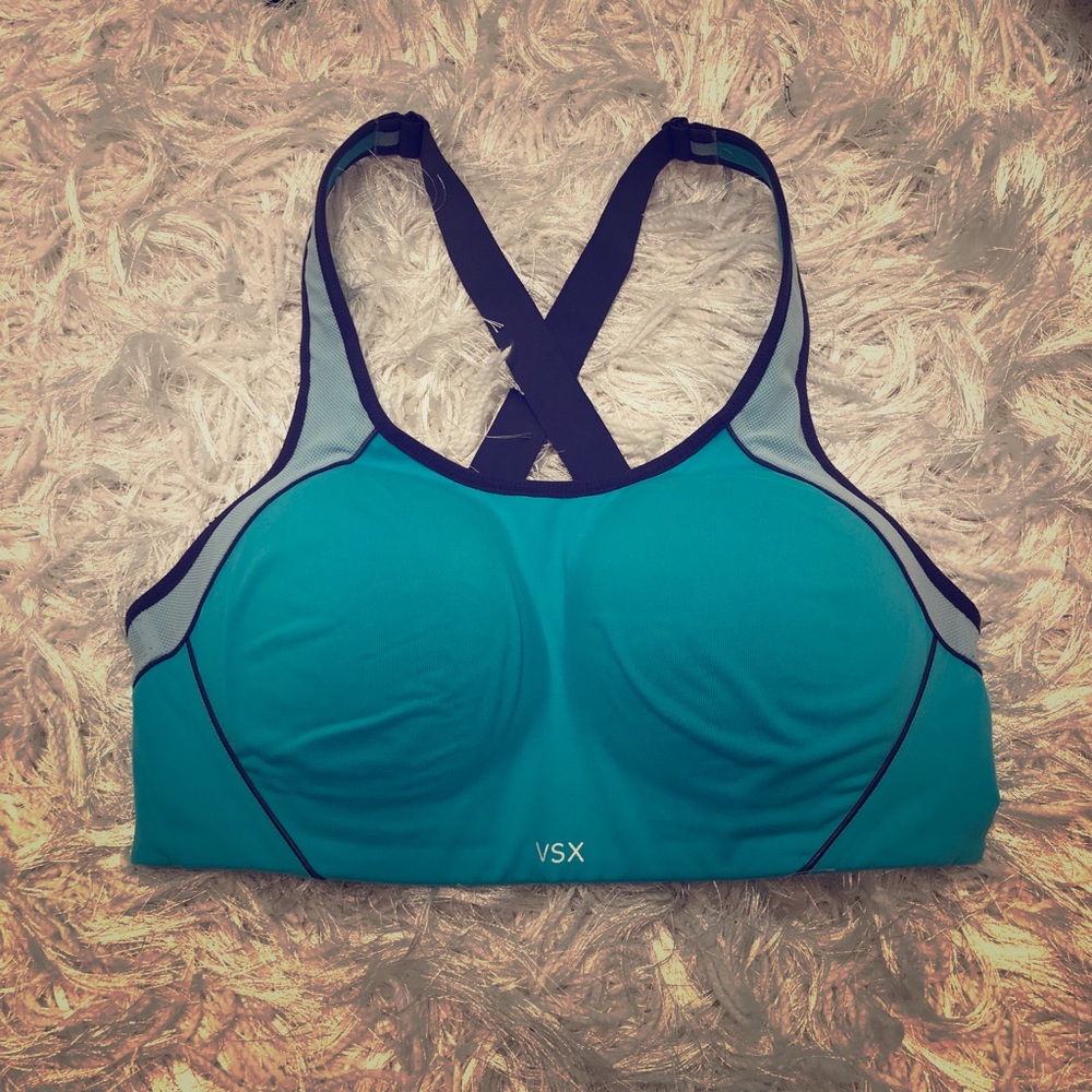 VSX Sport blue padded sports bra 36D